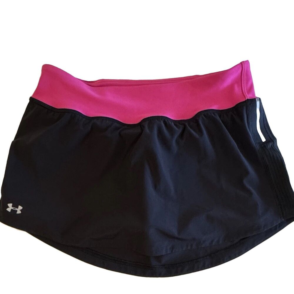 Under Armour UA Women’s Skort Heat Gear Black & Pink Size Small Athletic
